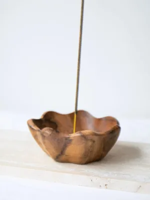 Incense Holder - Flower Bowl Teak Wood
