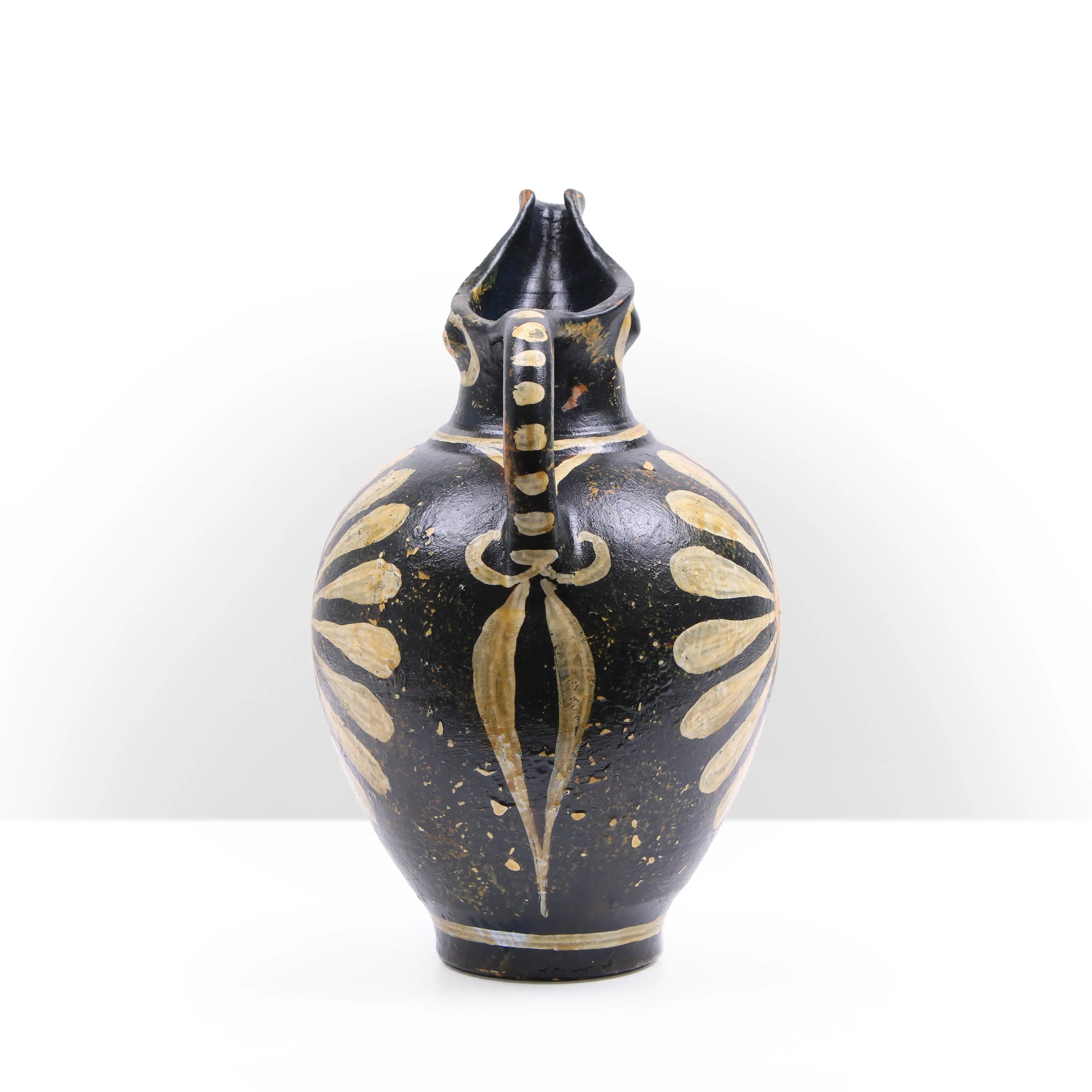 Kamares Style Jug Vase with Minoan Floral Painting