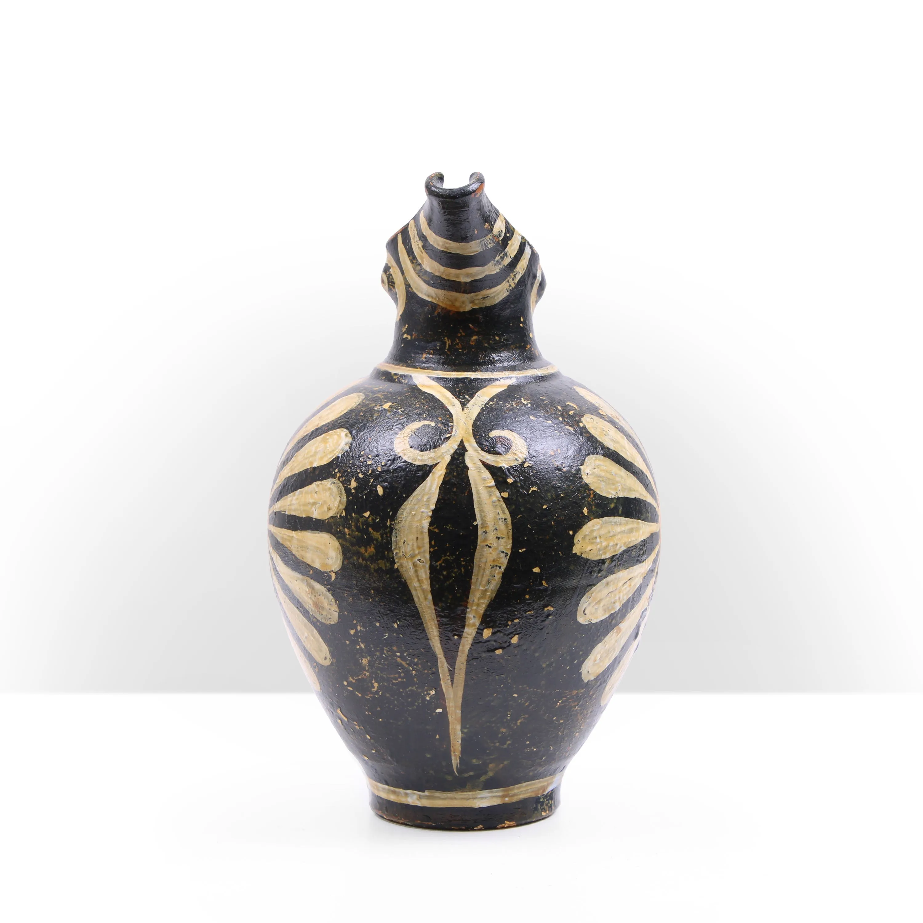 Kamares Style Jug Vase with Minoan Floral Painting