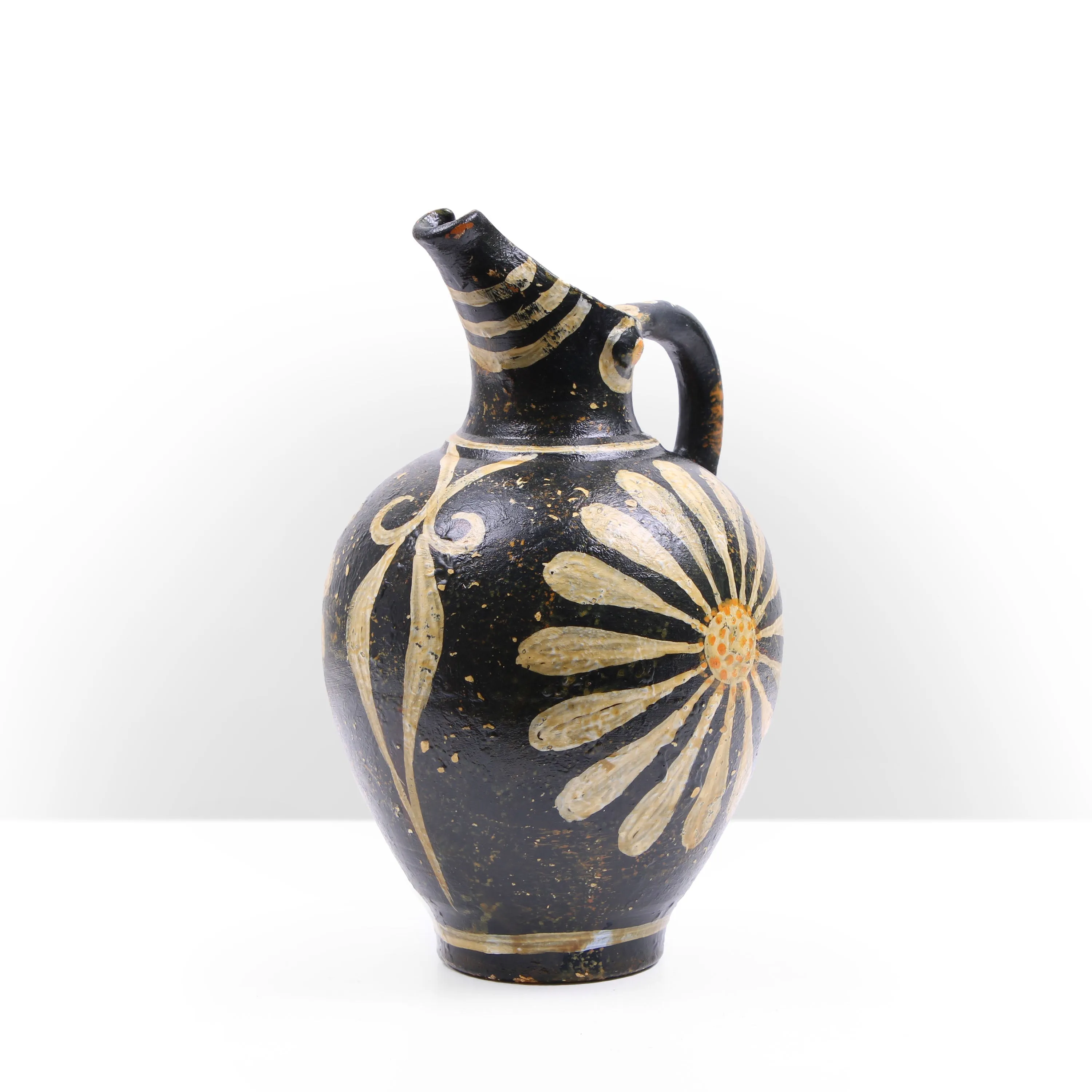 Kamares Style Jug Vase with Minoan Floral Painting