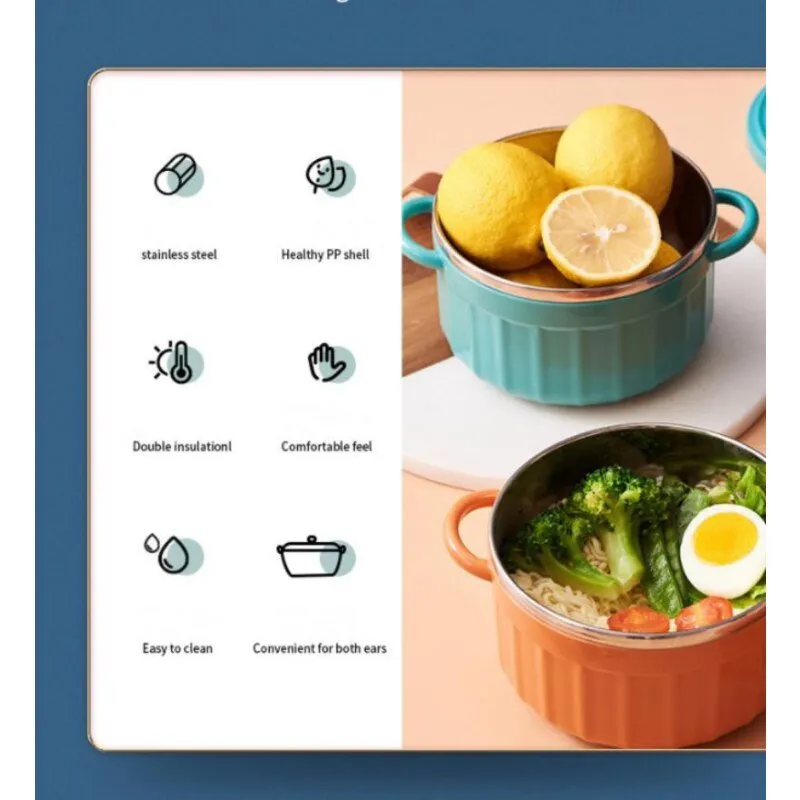 Kawaii Instant Ramen Bowl Set with Lid and Spoon