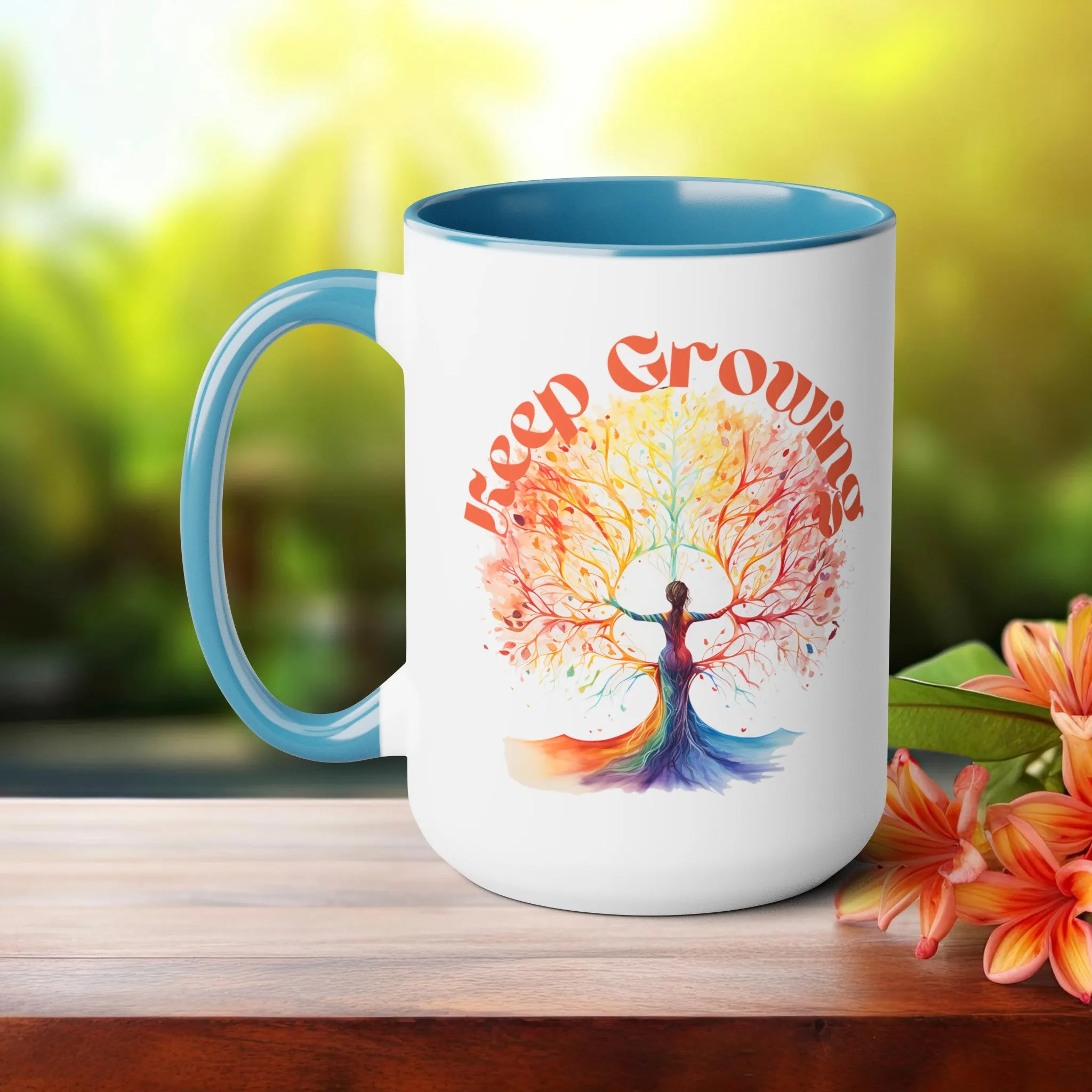 Keep Growing Yoga Coffee Mug, Cute Yoga Coffee Mug, Yoga lovers Coffee Mug, Yoga Instructor Gift, Gift For Yoga lover, Gift For Yogi.
