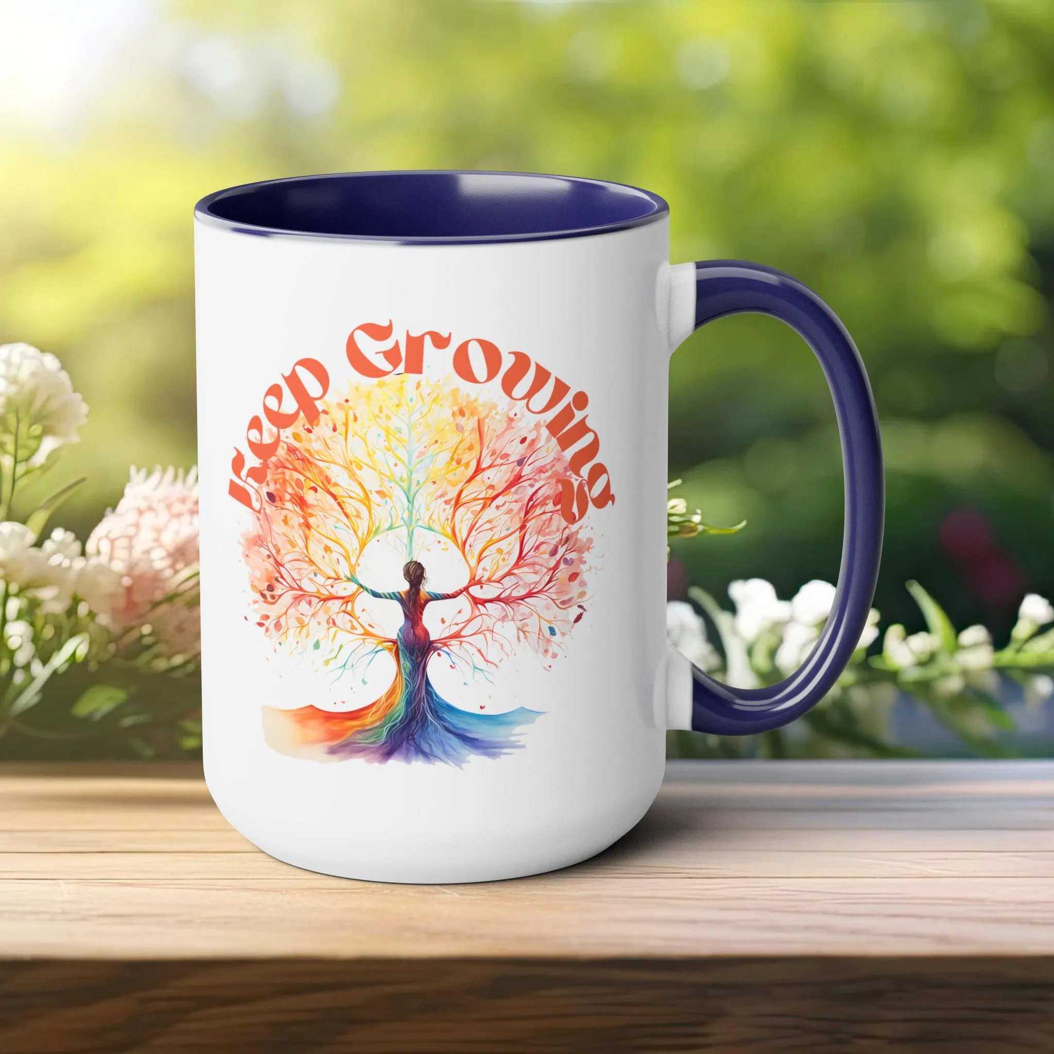 Keep Growing Yoga Coffee Mug, Cute Yoga Coffee Mug, Yoga lovers Coffee Mug, Yoga Instructor Gift, Gift For Yoga lover, Gift For Yogi.