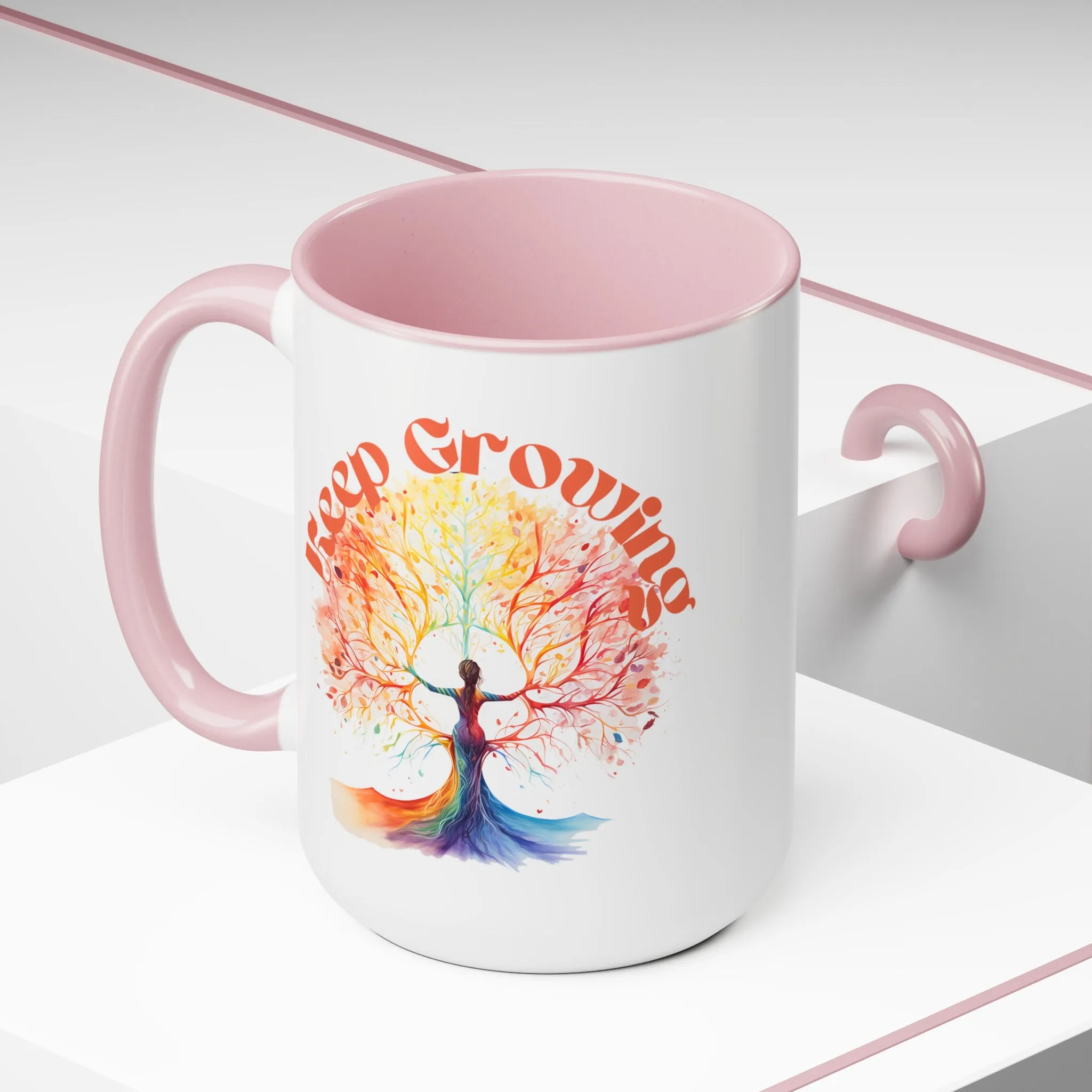 Keep Growing Yoga Coffee Mug, Cute Yoga Coffee Mug, Yoga lovers Coffee Mug, Yoga Instructor Gift, Gift For Yoga lover, Gift For Yogi.