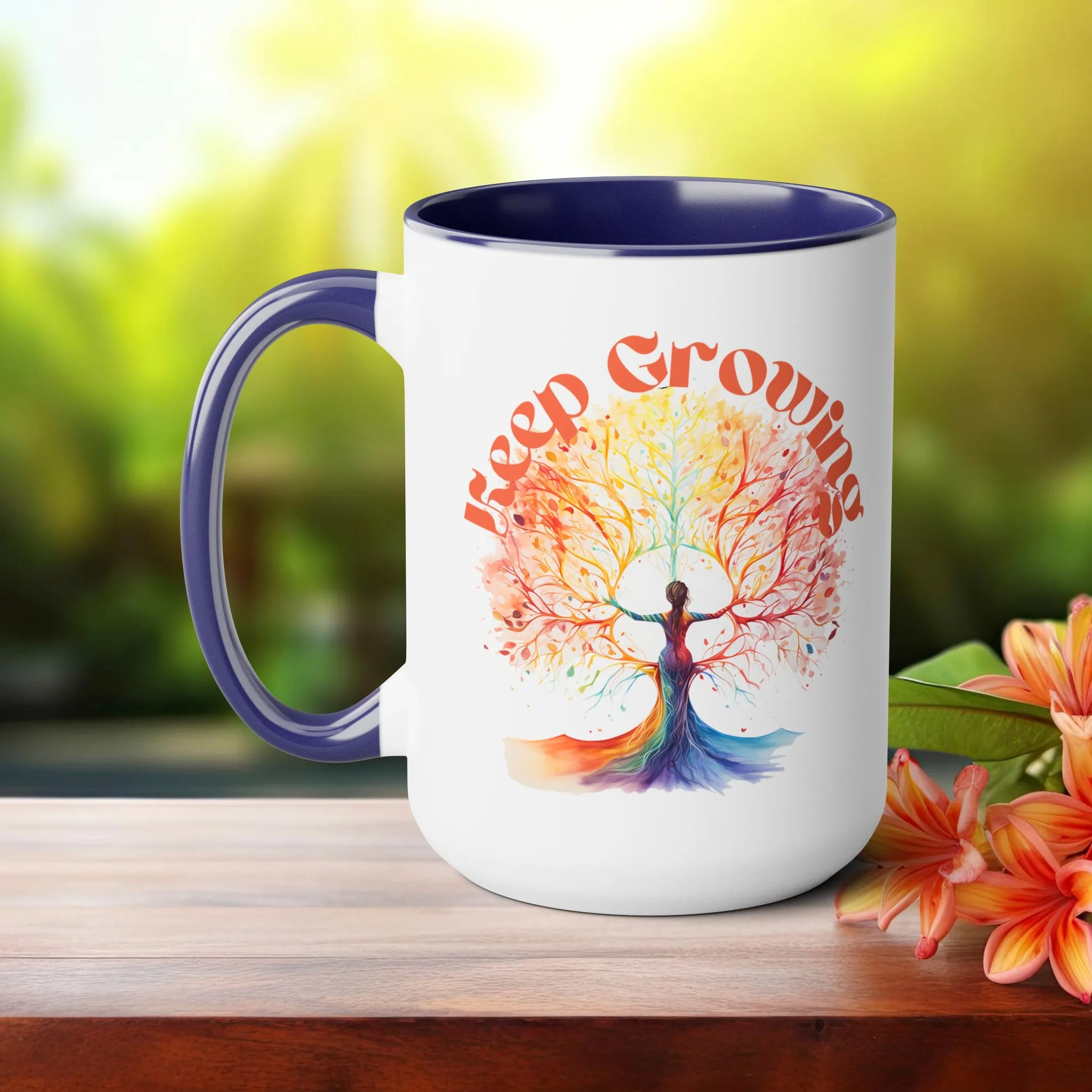 Keep Growing Yoga Coffee Mug, Cute Yoga Coffee Mug, Yoga lovers Coffee Mug, Yoga Instructor Gift, Gift For Yoga lover, Gift For Yogi.