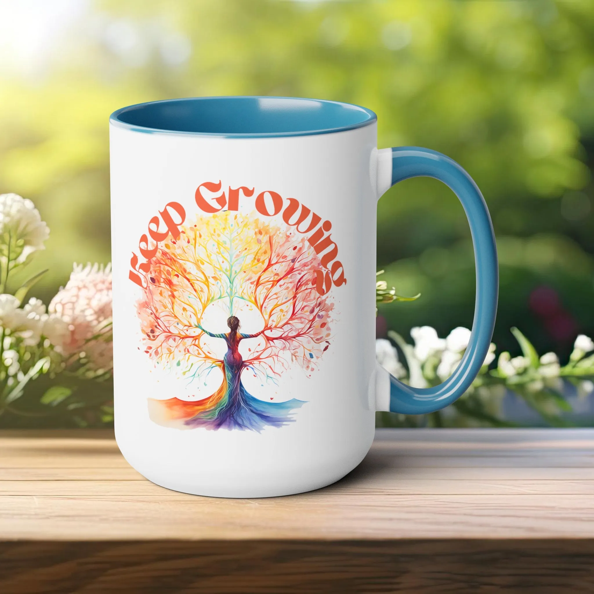 Keep Growing Yoga Coffee Mug, Cute Yoga Coffee Mug, Yoga lovers Coffee Mug, Yoga Instructor Gift, Gift For Yoga lover, Gift For Yogi.