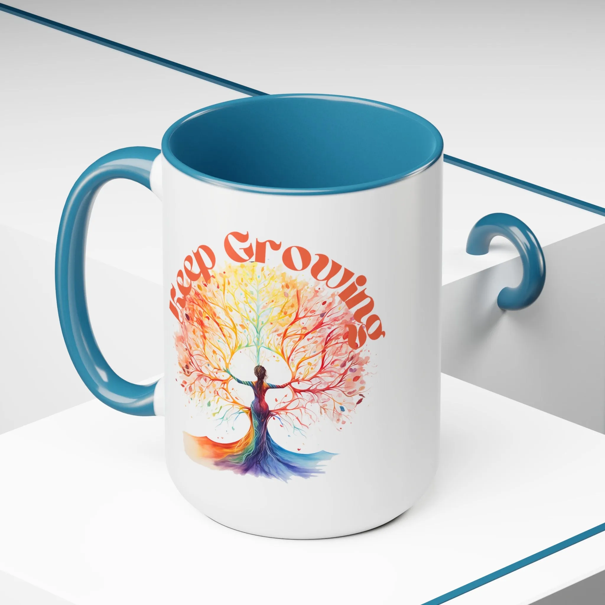 Keep Growing Yoga Coffee Mug, Cute Yoga Coffee Mug, Yoga lovers Coffee Mug, Yoga Instructor Gift, Gift For Yoga lover, Gift For Yogi.