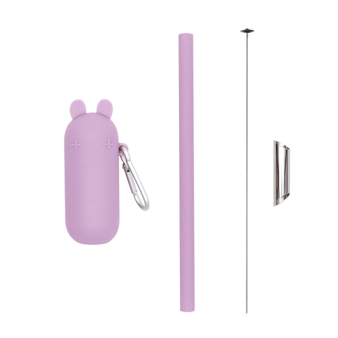 Keepie   Bubble Tea Straw Set - Lilac