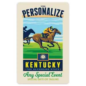 Kentucky State Pride Personalized Vinyl Sticker Set of 40