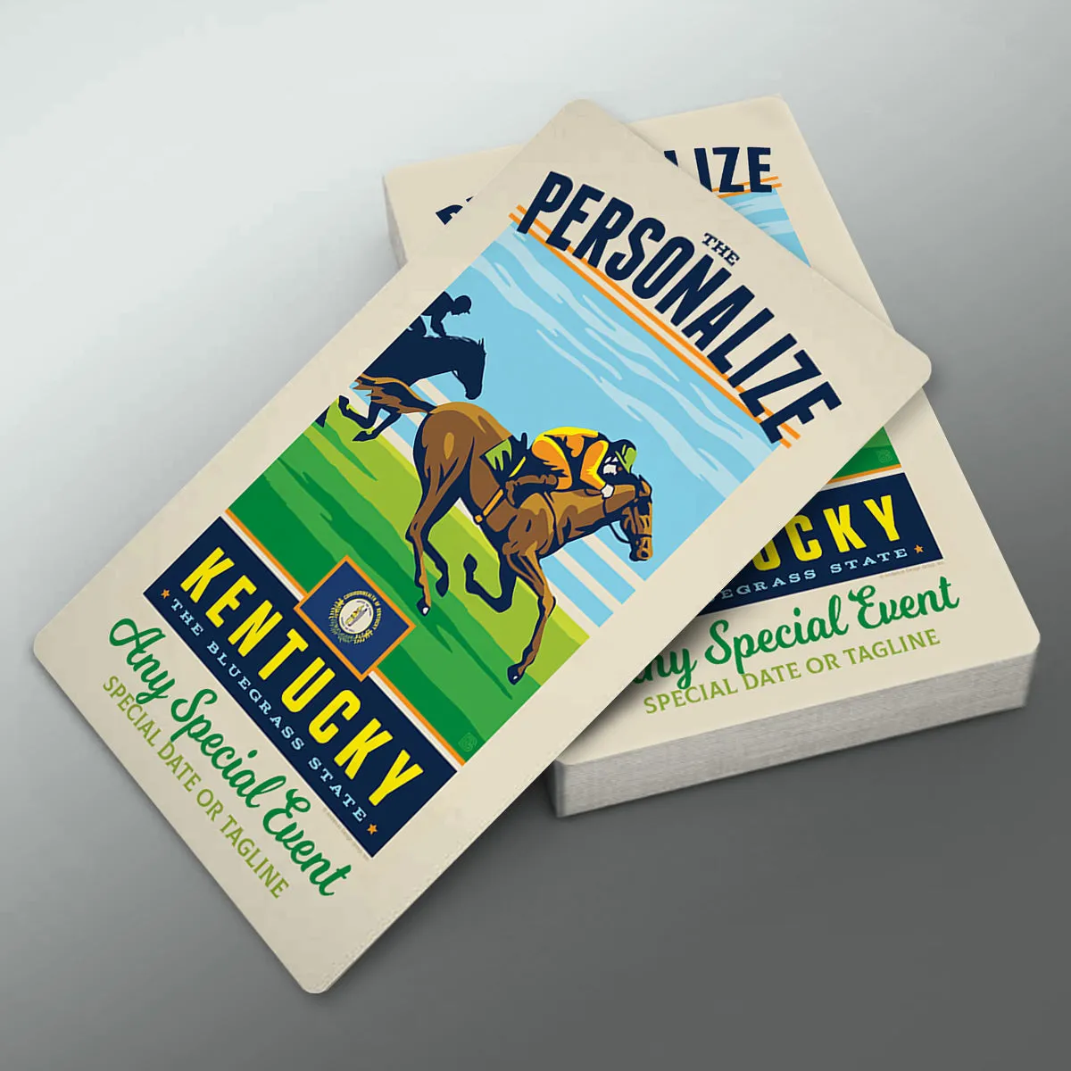 Kentucky State Pride Personalized Vinyl Sticker Set of 40