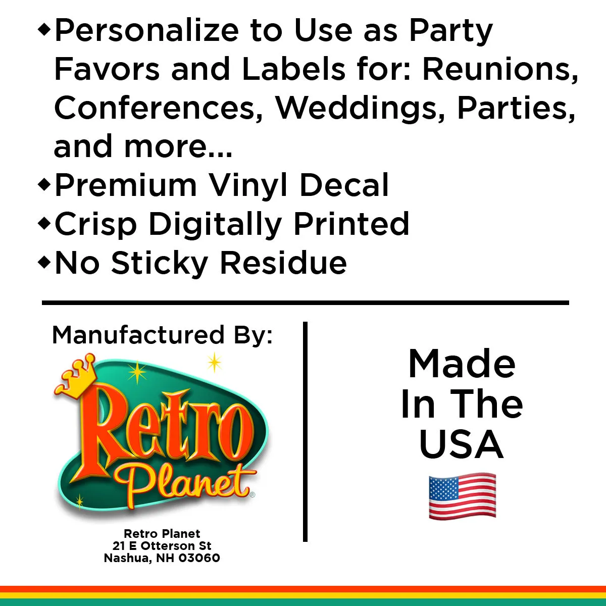 Kentucky State Pride Personalized Vinyl Sticker Set of 40