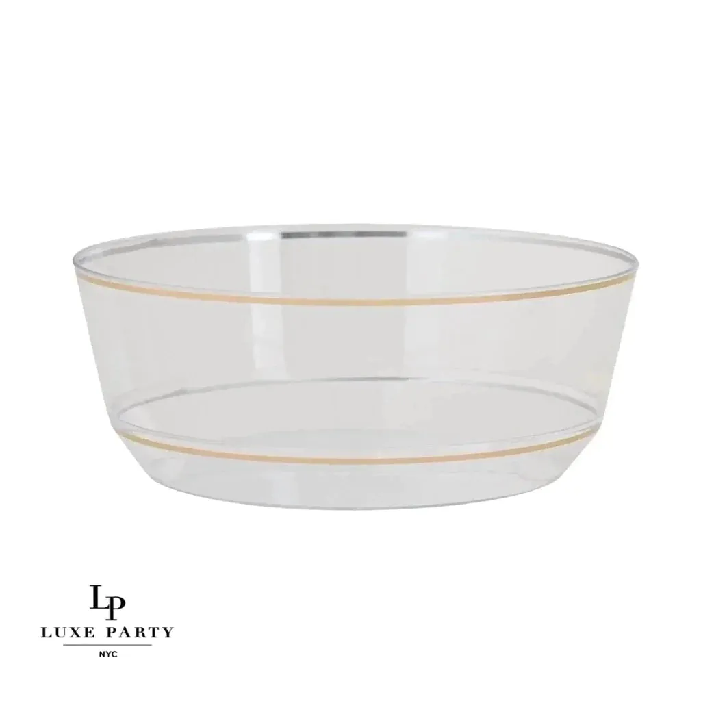 Luxe Party Clear/Gold Soup Bowls 14oz 10pc