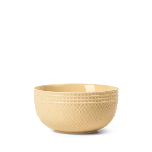 Lyngby Porcelæn Rhombe Color Bowl Set, Sand, Ø: 6.1", 4 Pcs.