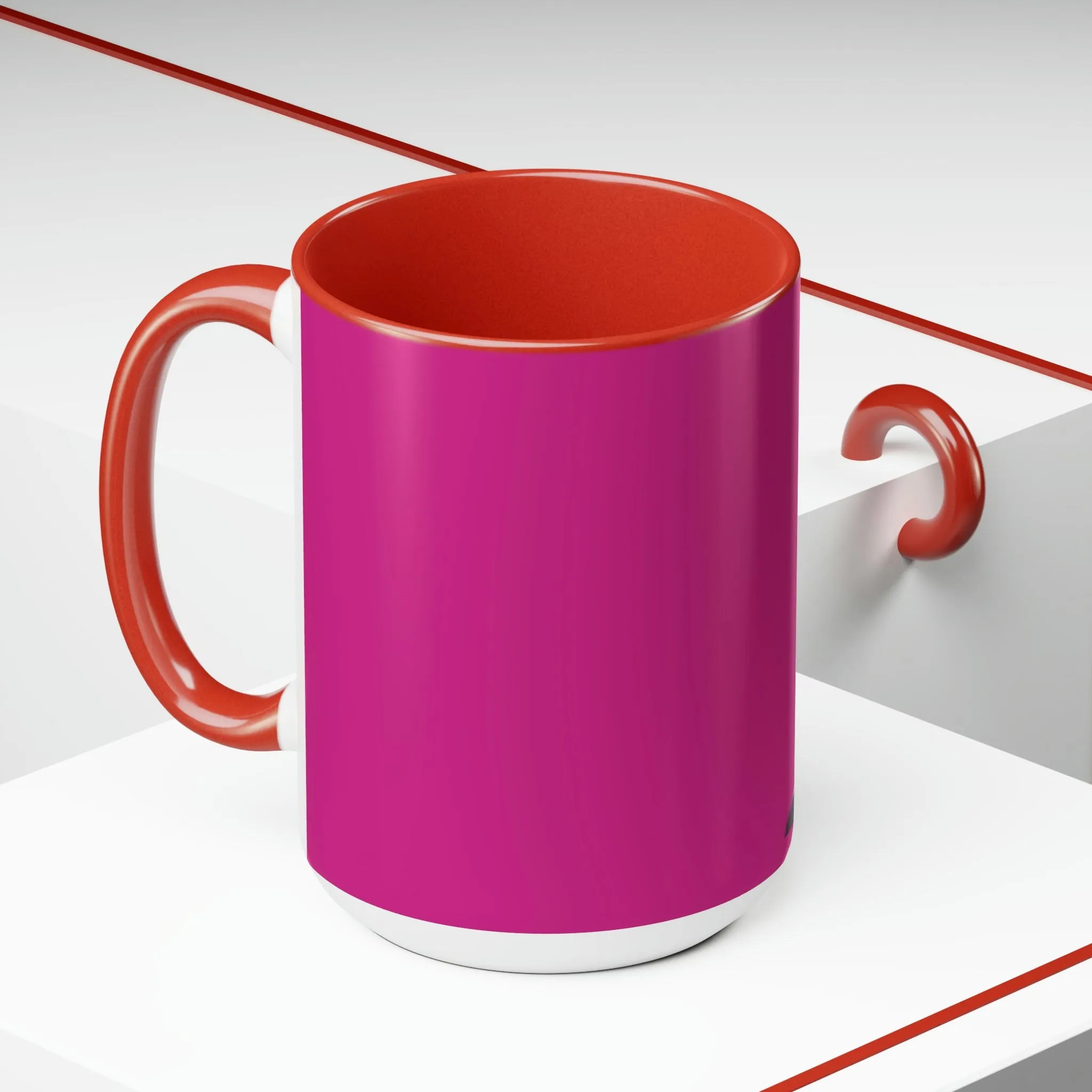 Makeup Horse POD Two-Tone Coffee Mugs, 15oz