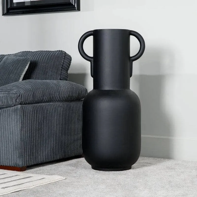 Matt Black Handled Planter - 106cm