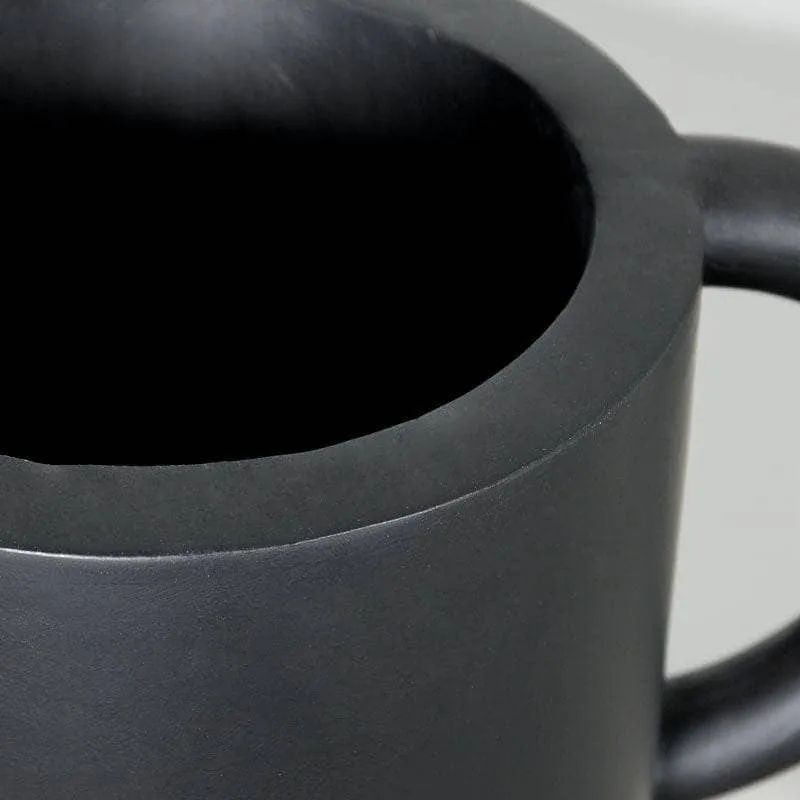 Matt Black Handled Planter - 106cm