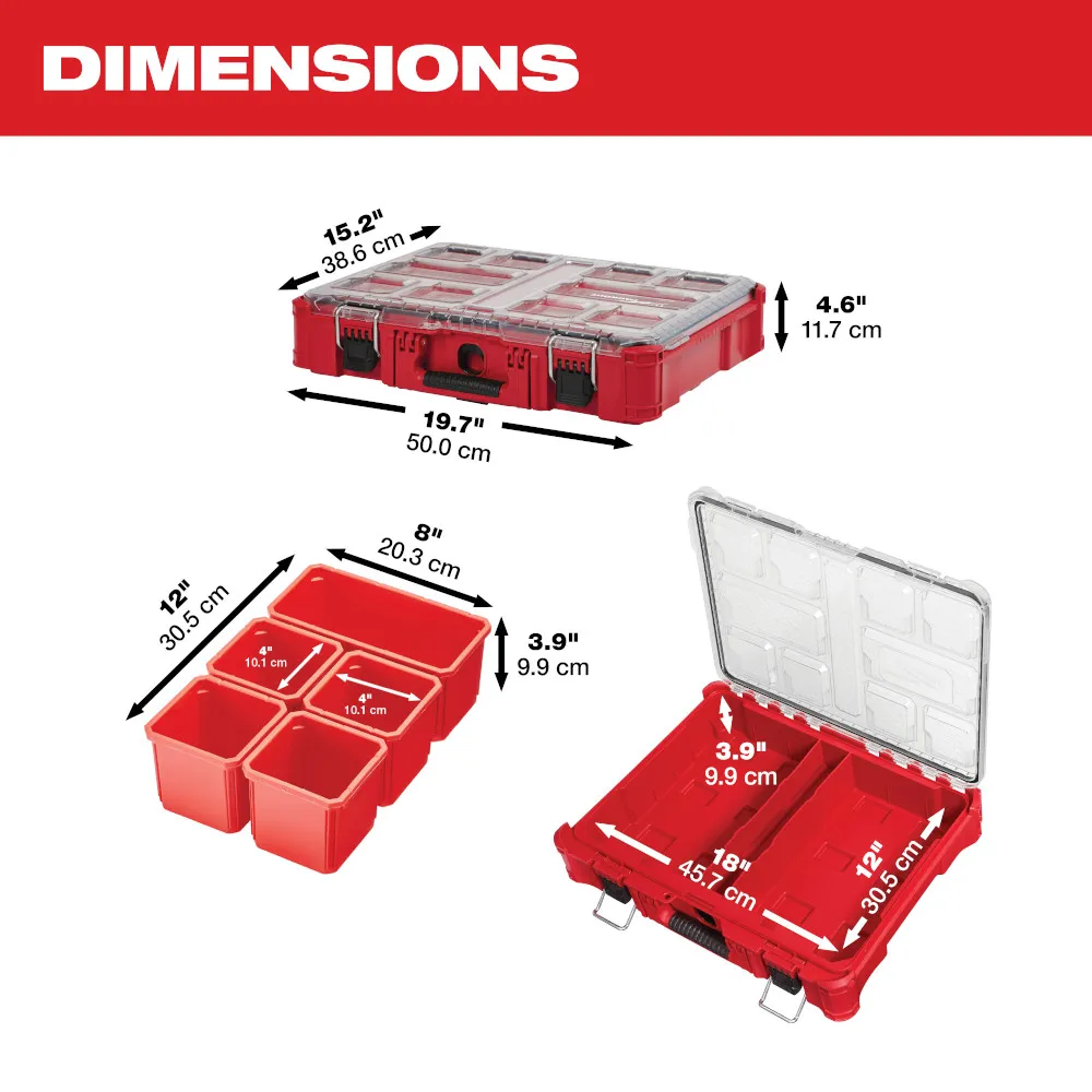 Milwaukee Packout Organizer - Red