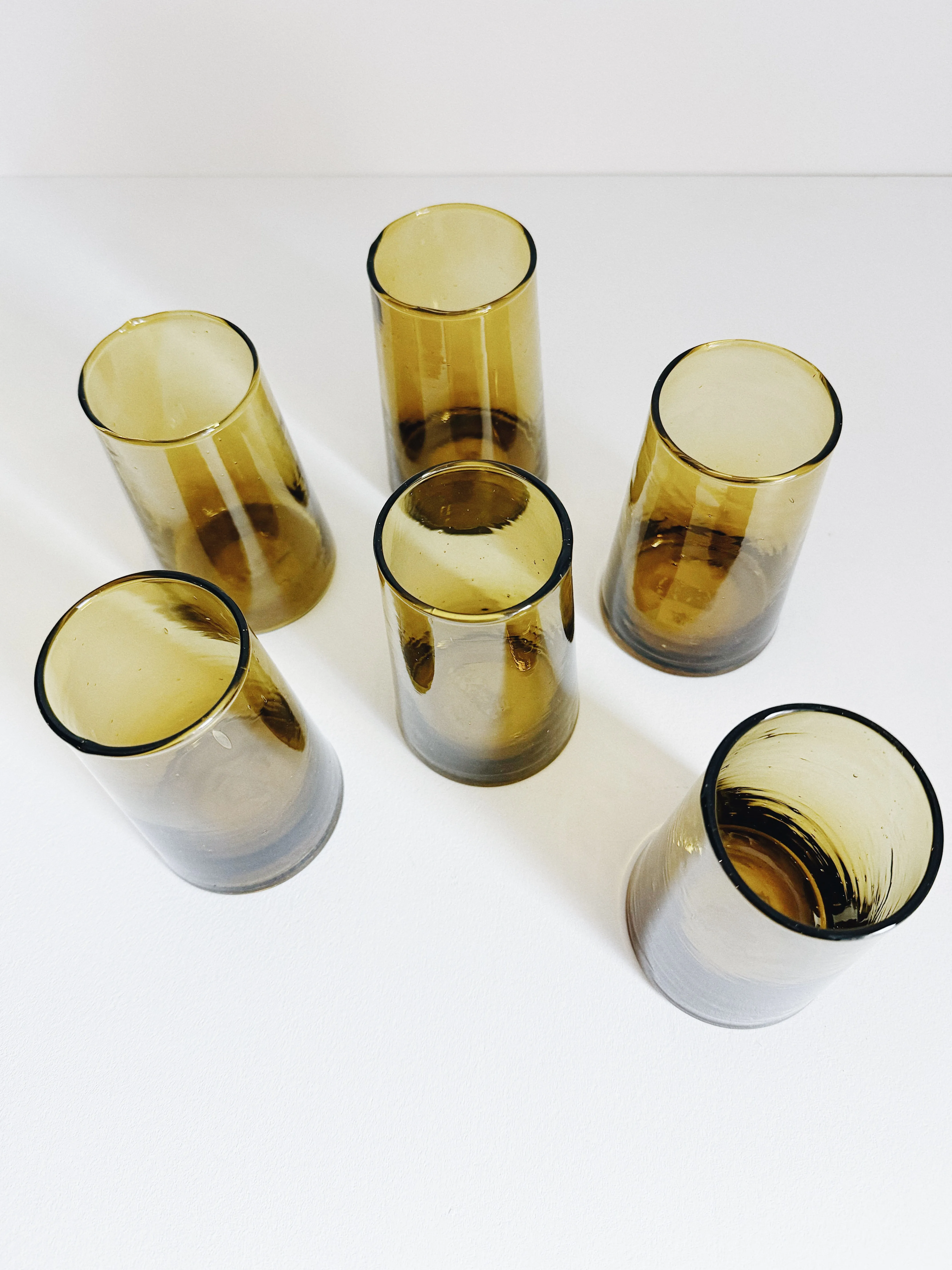 MOROCCAN CONE GLASSWARE - LARGE - AMBER