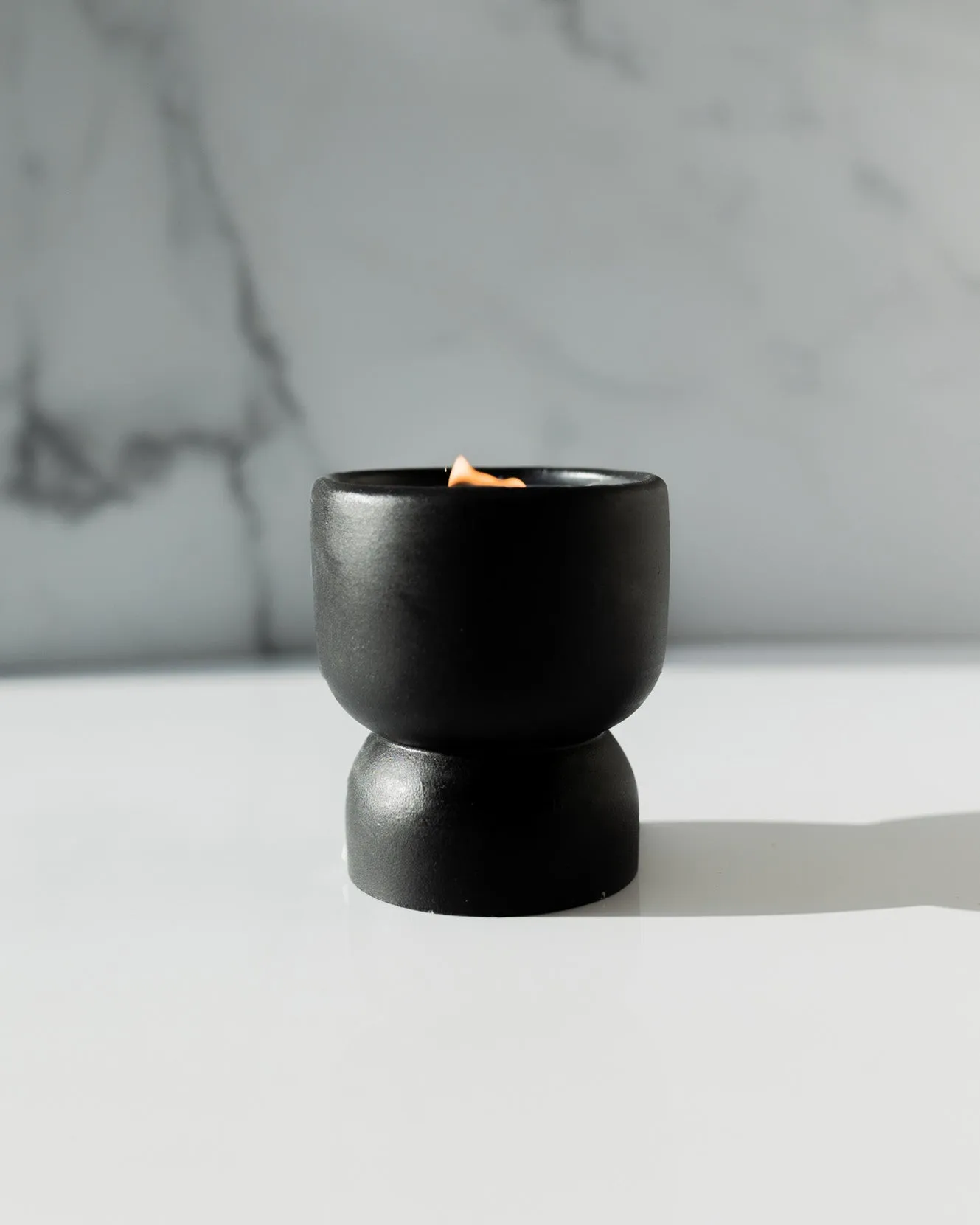 Mull It Over Coconut Soy Candle - Black Pedestal