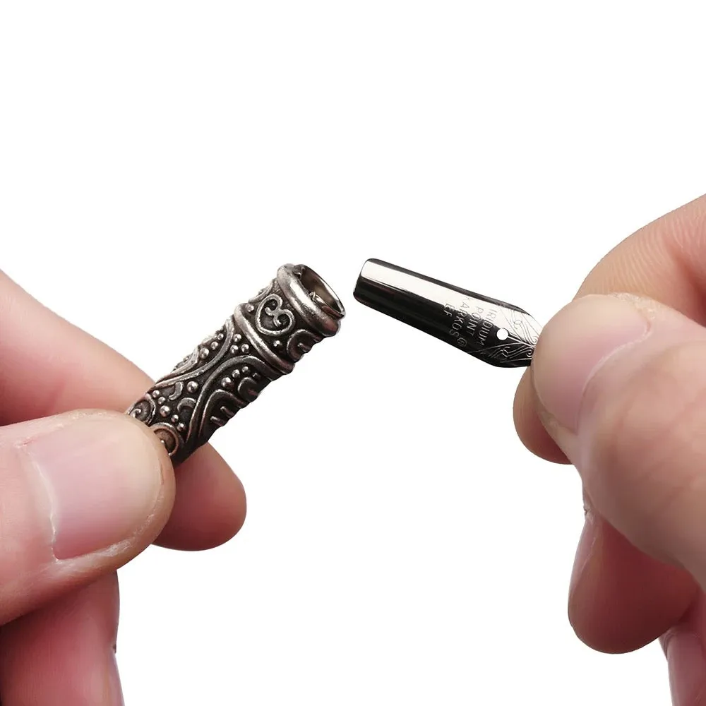 Natural Barred Turkey Retro Feather Calligraphy Dip Quill Pen