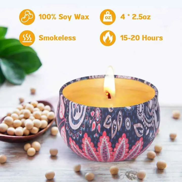 Natural Soy Wax Scented Candles- شموع معطرة