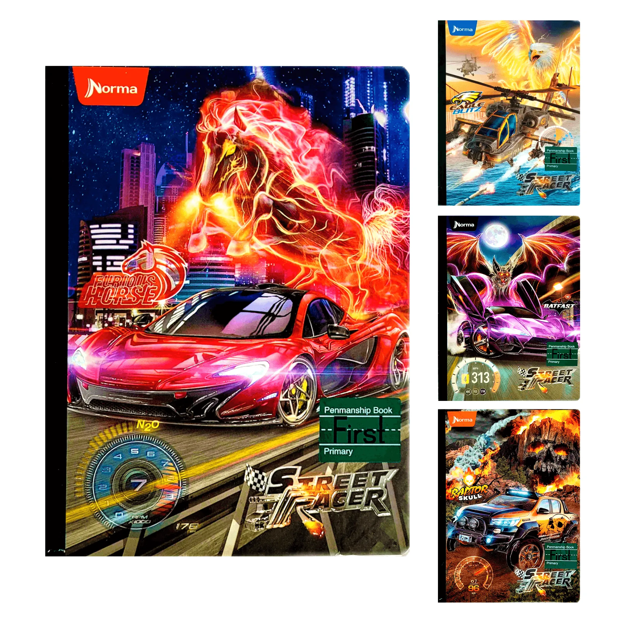 Norma Street Racer Calligraphy Notebooks - First