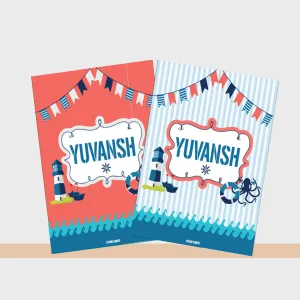 Notebooks, Set of 2<br/>Nautical Theme