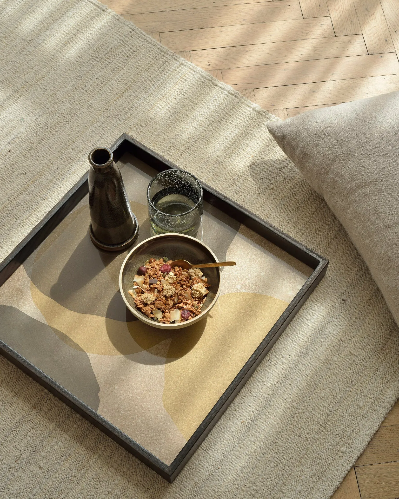 Overlapping Dots Glass Tray