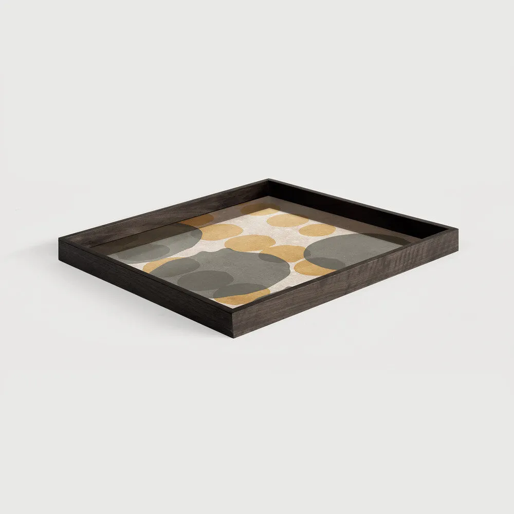 Overlapping Dots Glass Tray