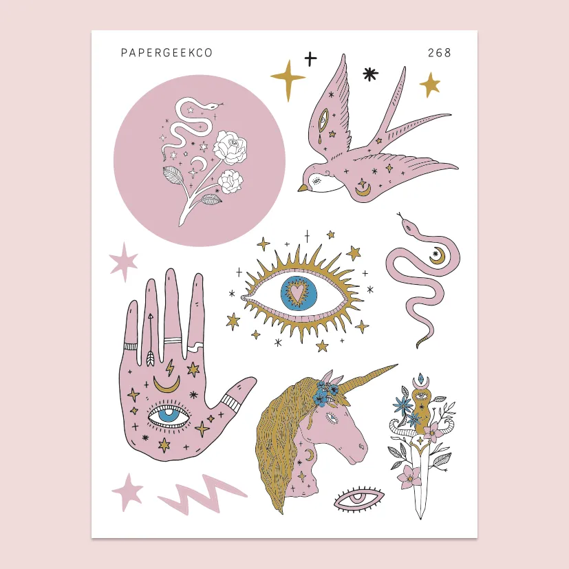 PAPERGEEK Boho Witchcraft Stickers 268