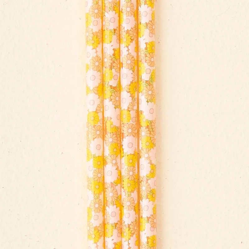 Peach Daisy Craze 40oz Straw Set
