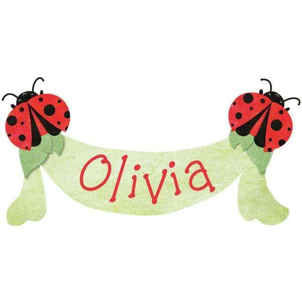 Personalized Ladybug Banner Sticker