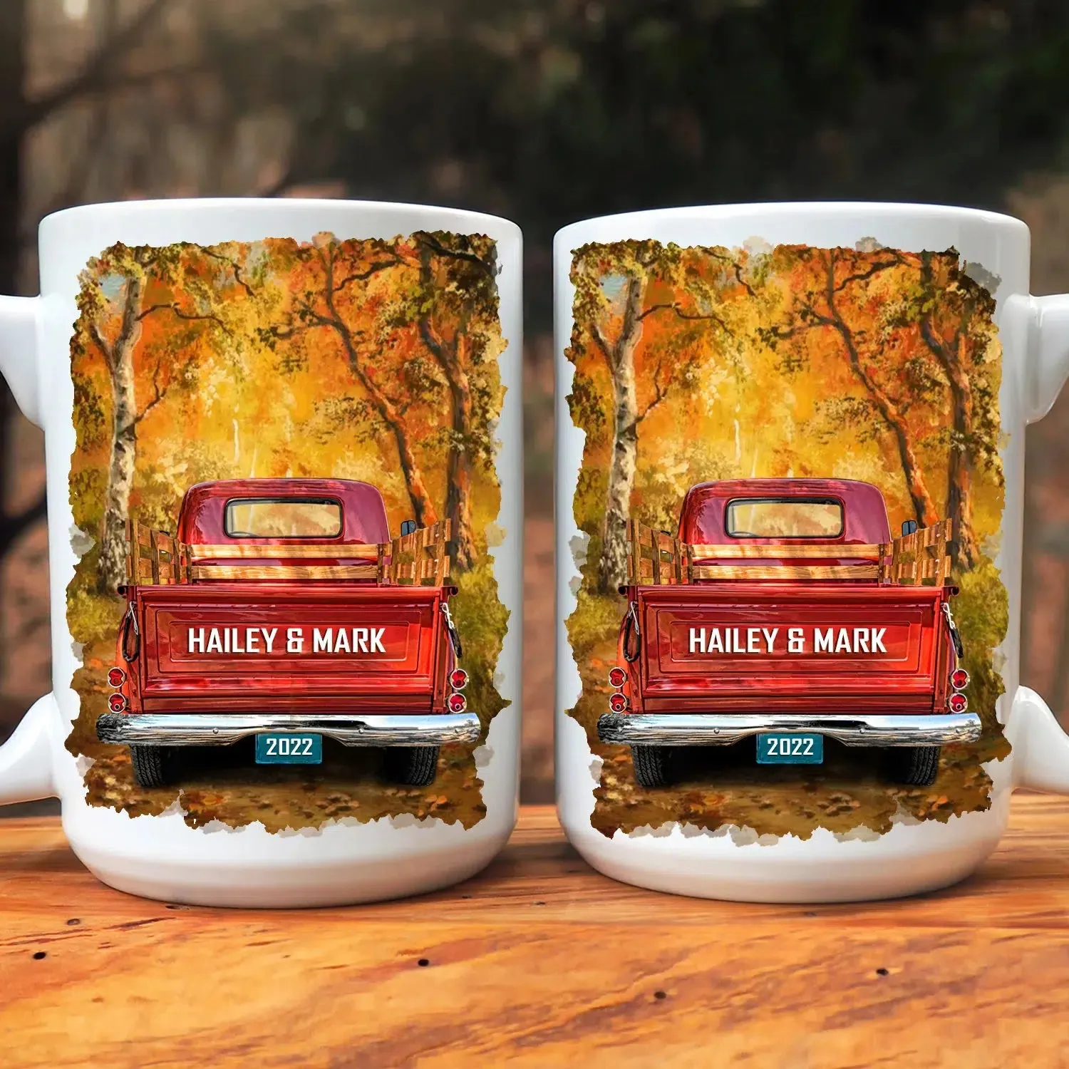 Personalized Vintage Truck Double Sided Mug