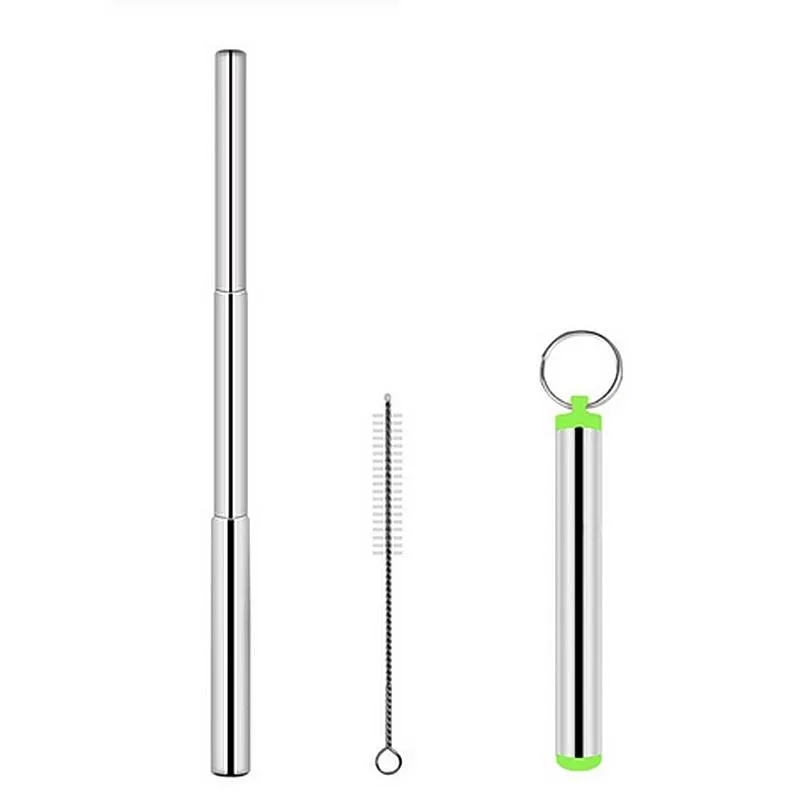 Portable Stainless Steel Eco Friendly Telescopic Traveling Drinking Straw