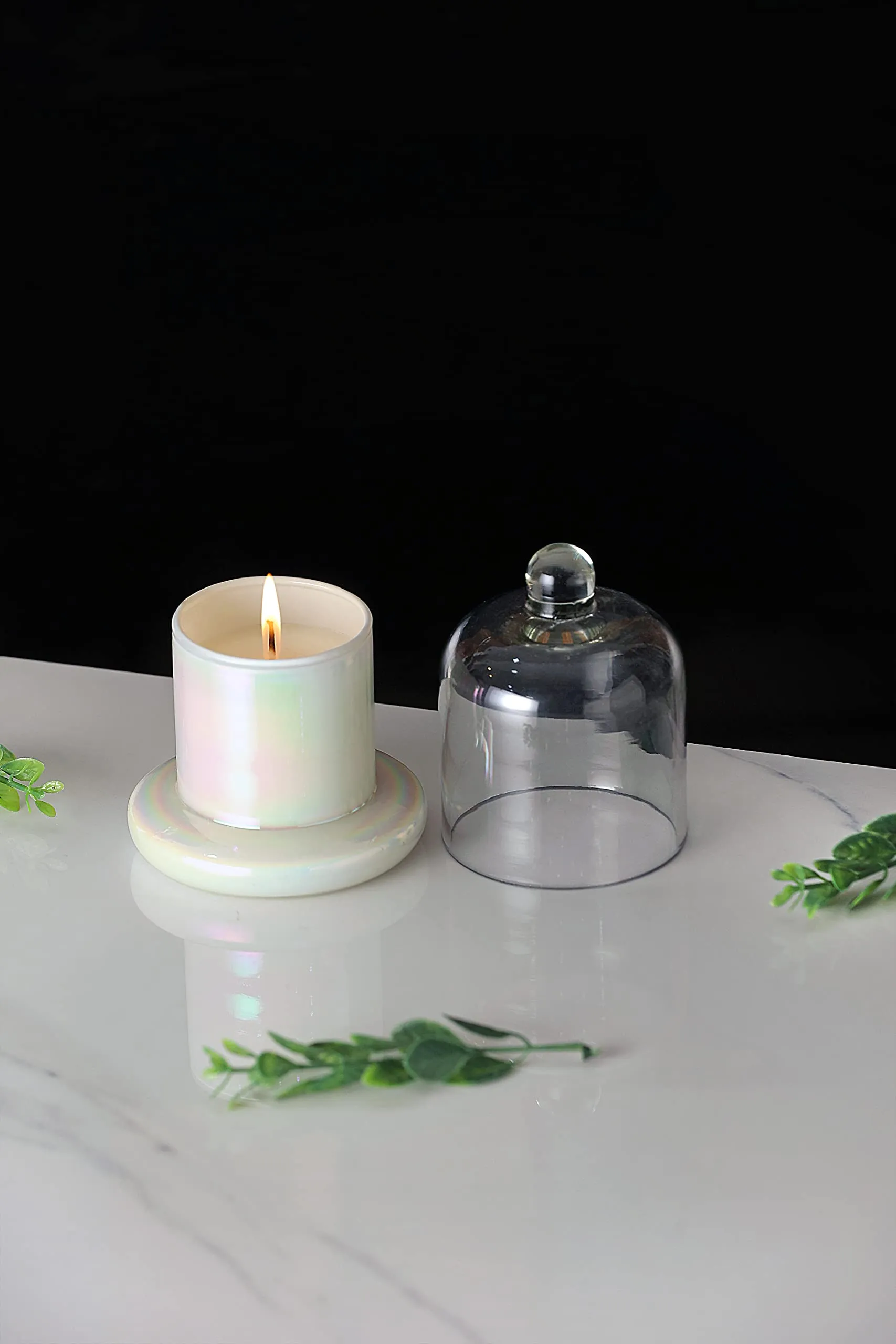 PROSPERRO LUMO by Parkash Candles Thousand Wishes Fragrance Cream Bell Jar Candle with || Fragrance Candles for Home || Bell Jar Candles || (100% Soy Wax) (Bell Jar Candle with Gift Box)