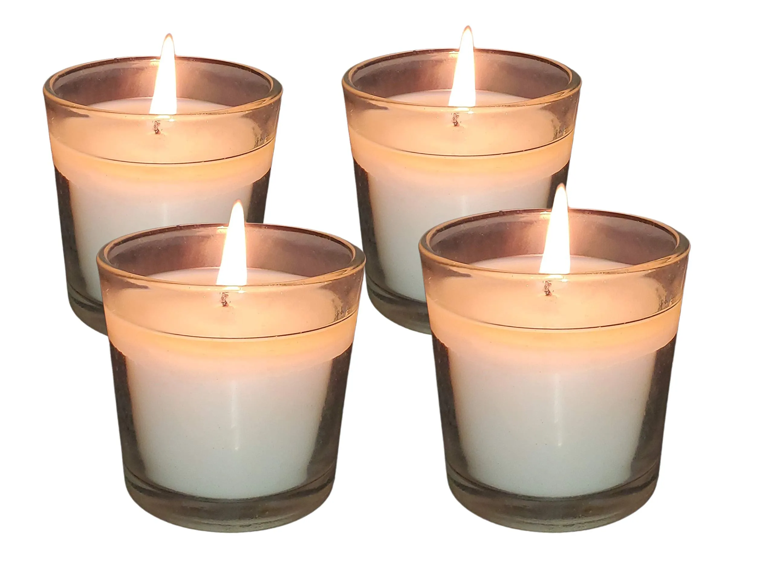 Pure Source India Glass Votive Candles for Candle Night Dinner, Weeding Decor, Home, Party & Occasional Purpose (Set of 12), White Unscented