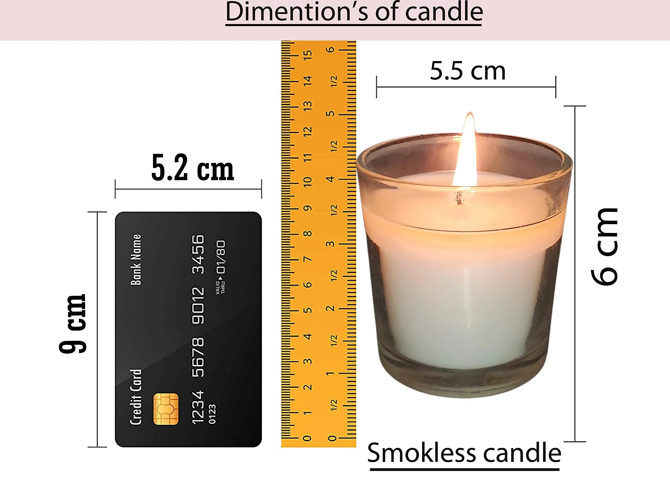 Pure Source India Glass Votive Candles for Candle Night Dinner, Weeding Decor, Home, Party & Occasional Purpose (Set of 12), White Unscented