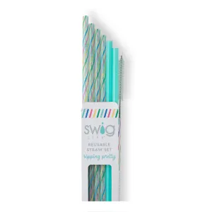 Rainbow   Aqua Reusable Straw Set