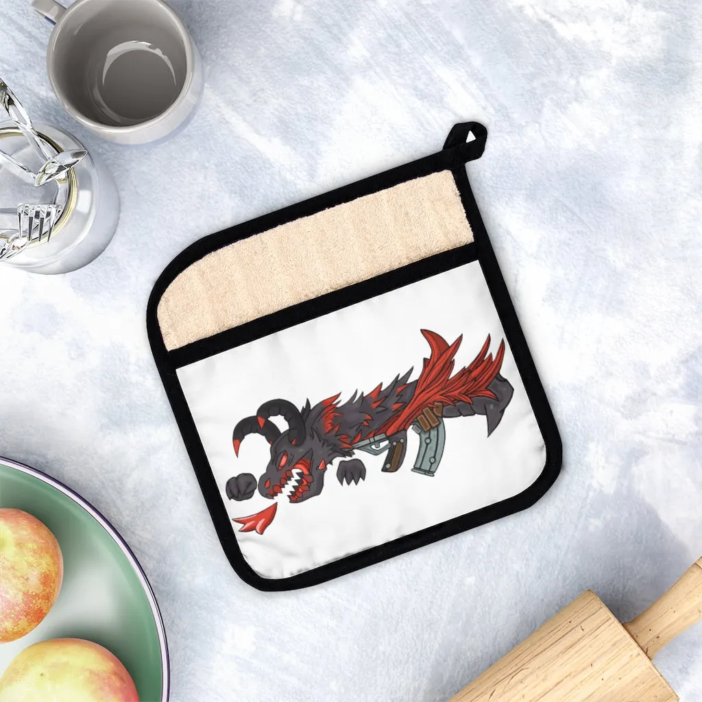 Red Dragon Gun Pot Holder with Pocket