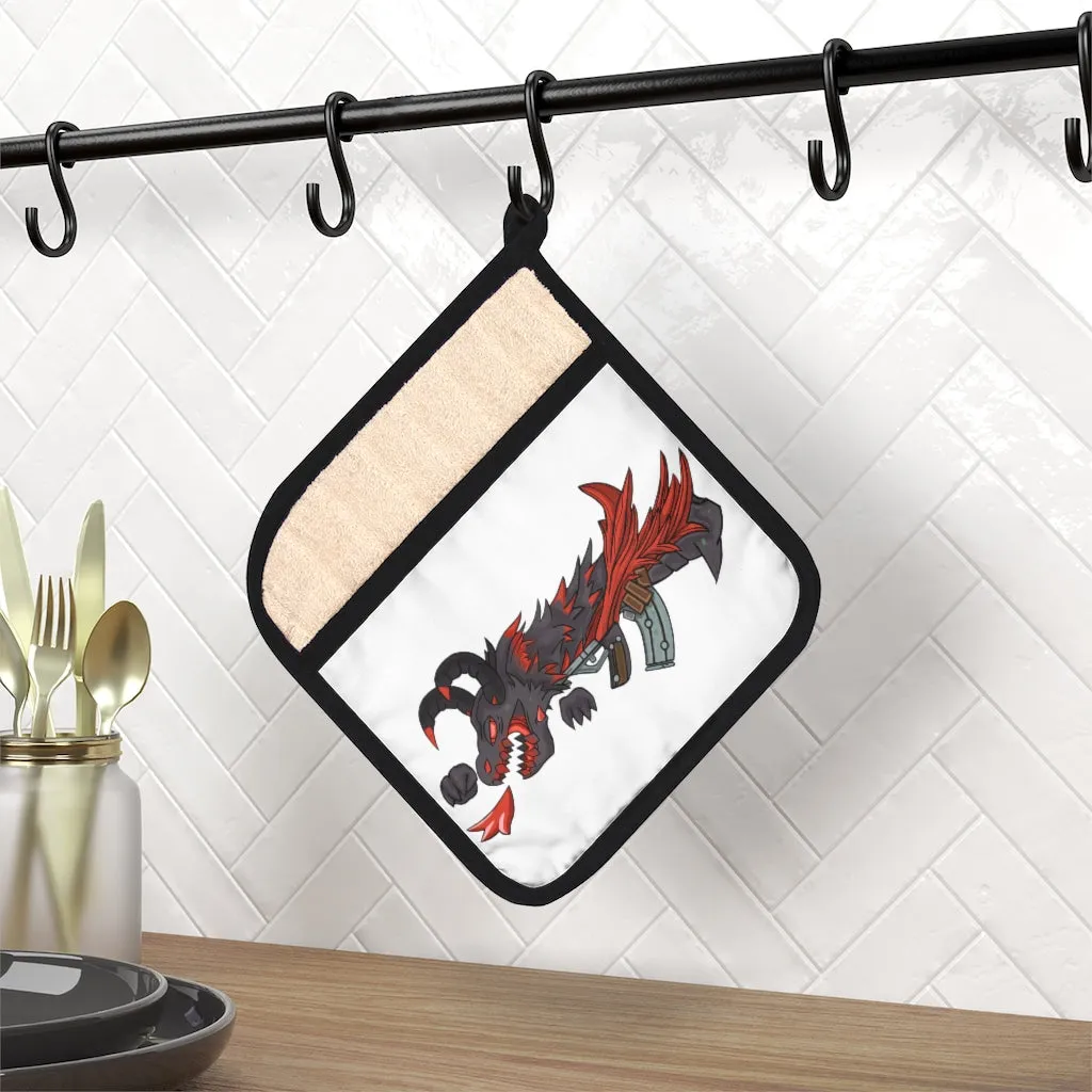 Red Dragon Gun Pot Holder with Pocket