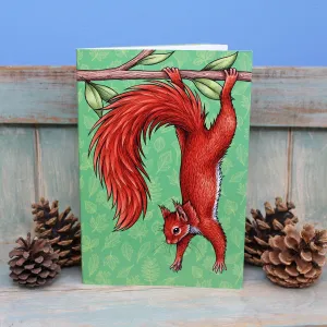 Red Squirrel Illustration Notebook