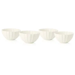 S/4 Wht Scall Bowls