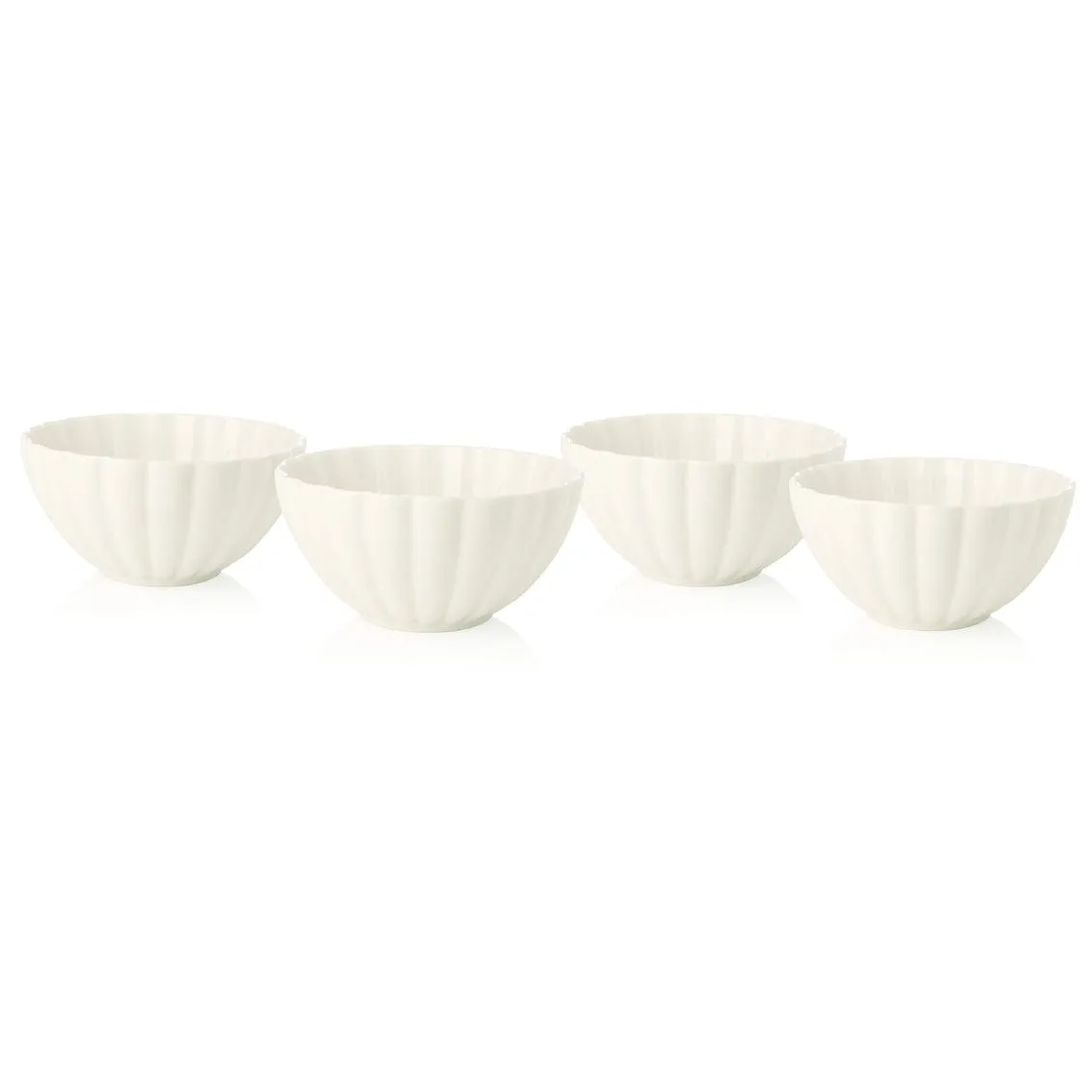 S/4 Wht Scall Bowls