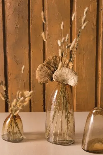 Sanibel Amber Glass Vase