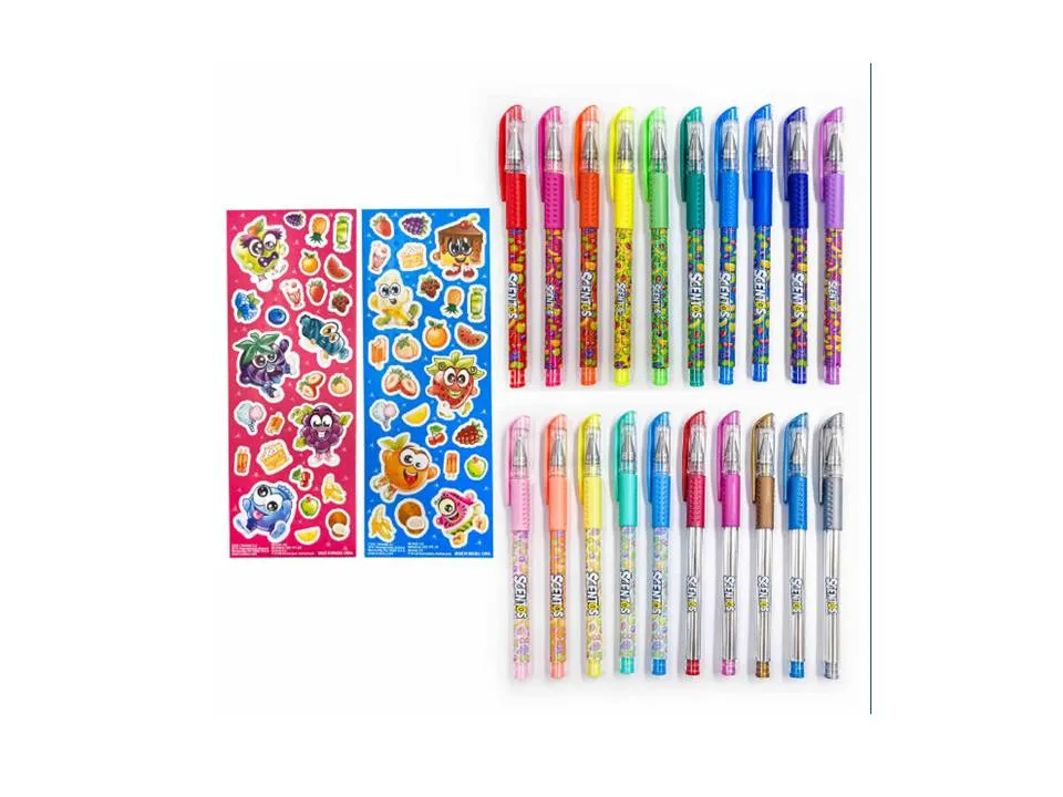 Scentos Scented Gel Pens, Pack Of 20 (2 Sticker Sheets )