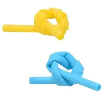 Silicone Reusable Straws with Cleaning Brush BPA Free