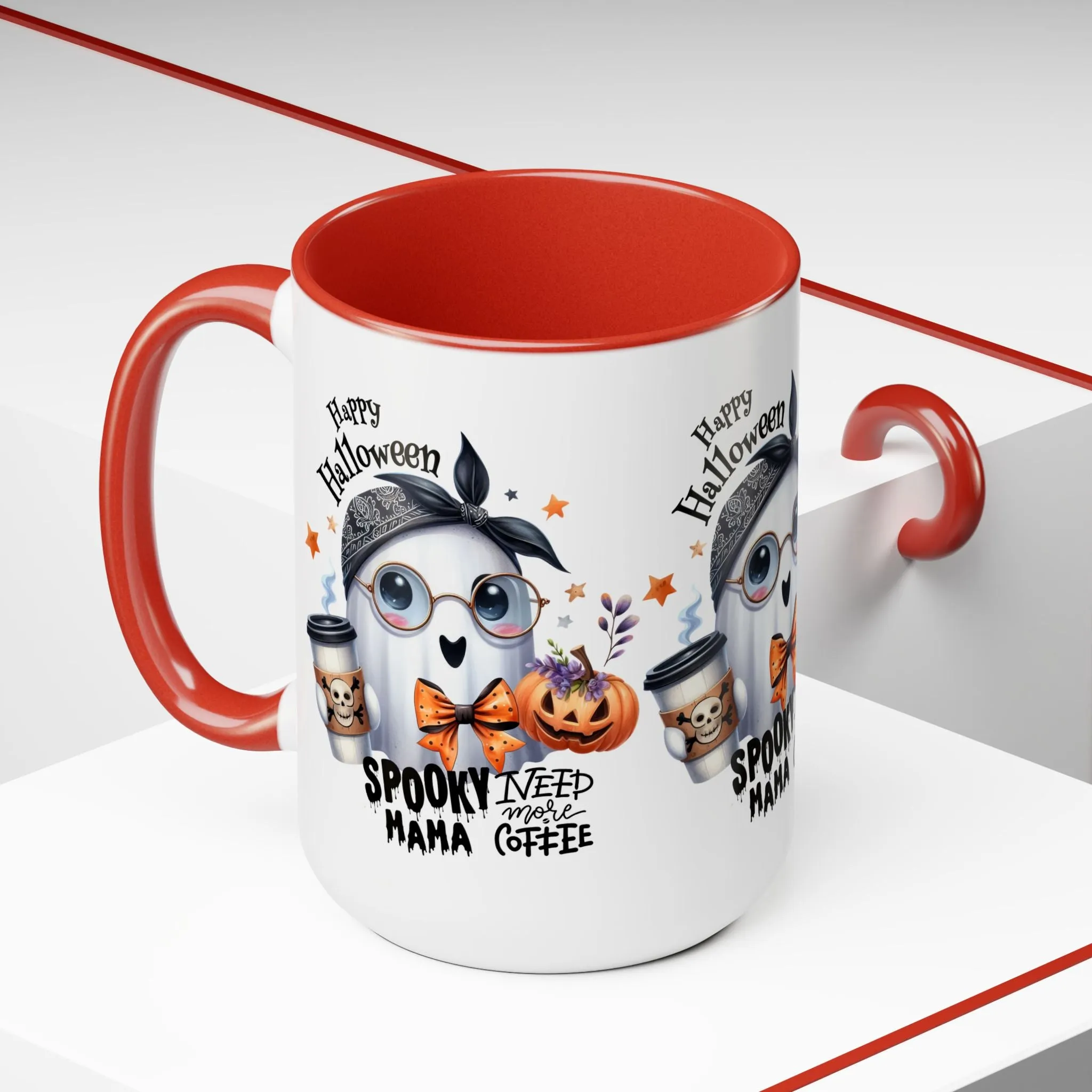 Spooky Mama Halloween Coffee Mug,  Let's Go Halloween Coffee Mug, Trick or Treat Halloween Coffee Mug, Cute Ghost Coffee Mug, Spooky Season Halloween Coffee Mug.