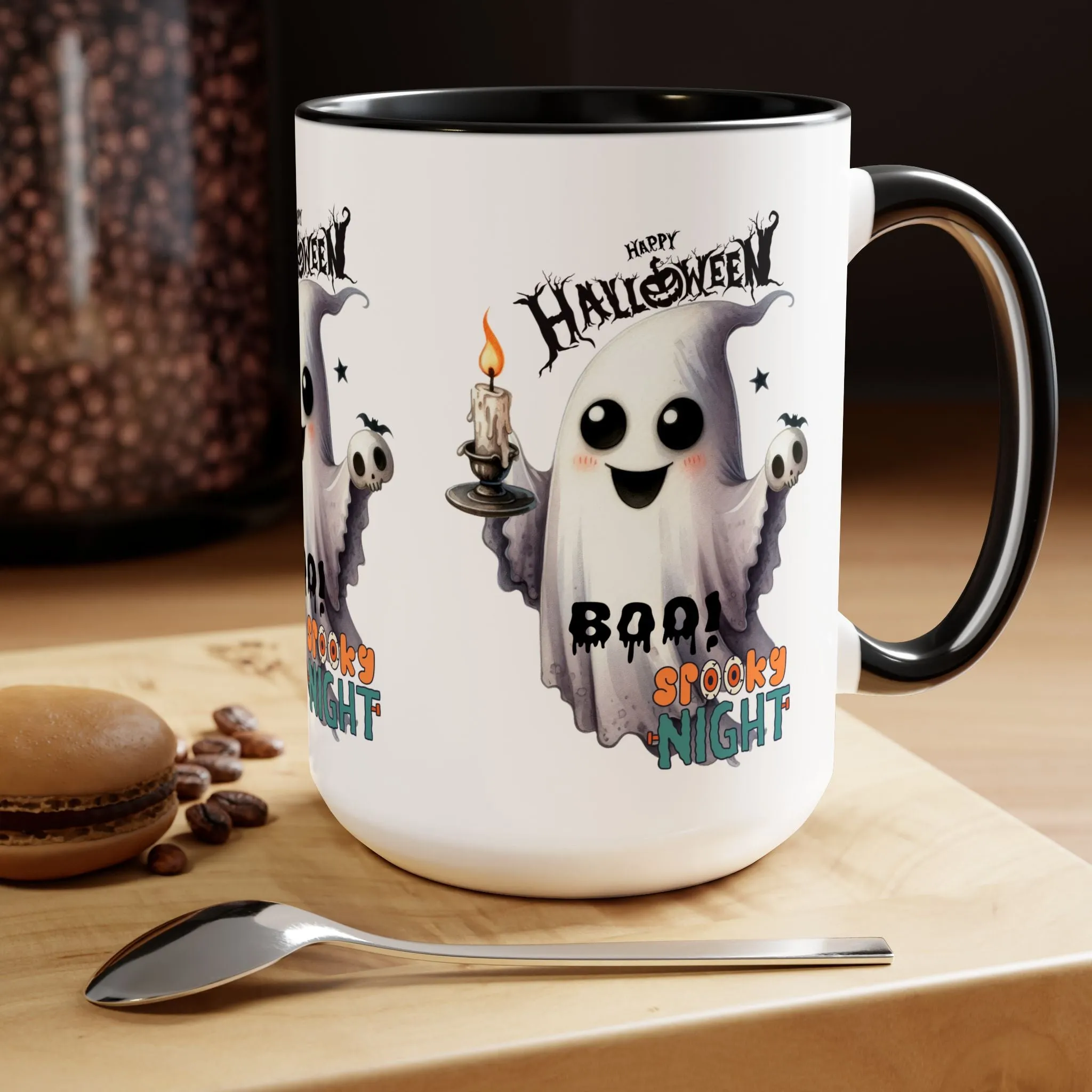 Spooky Night Halloween Coffee Mug,  Let's Go Halloween Coffee Mug, Trick or Treat Halloween Coffee Mug, Cute Skeleton Coffee Mug, Spooky Season Halloween Coffee Mug.