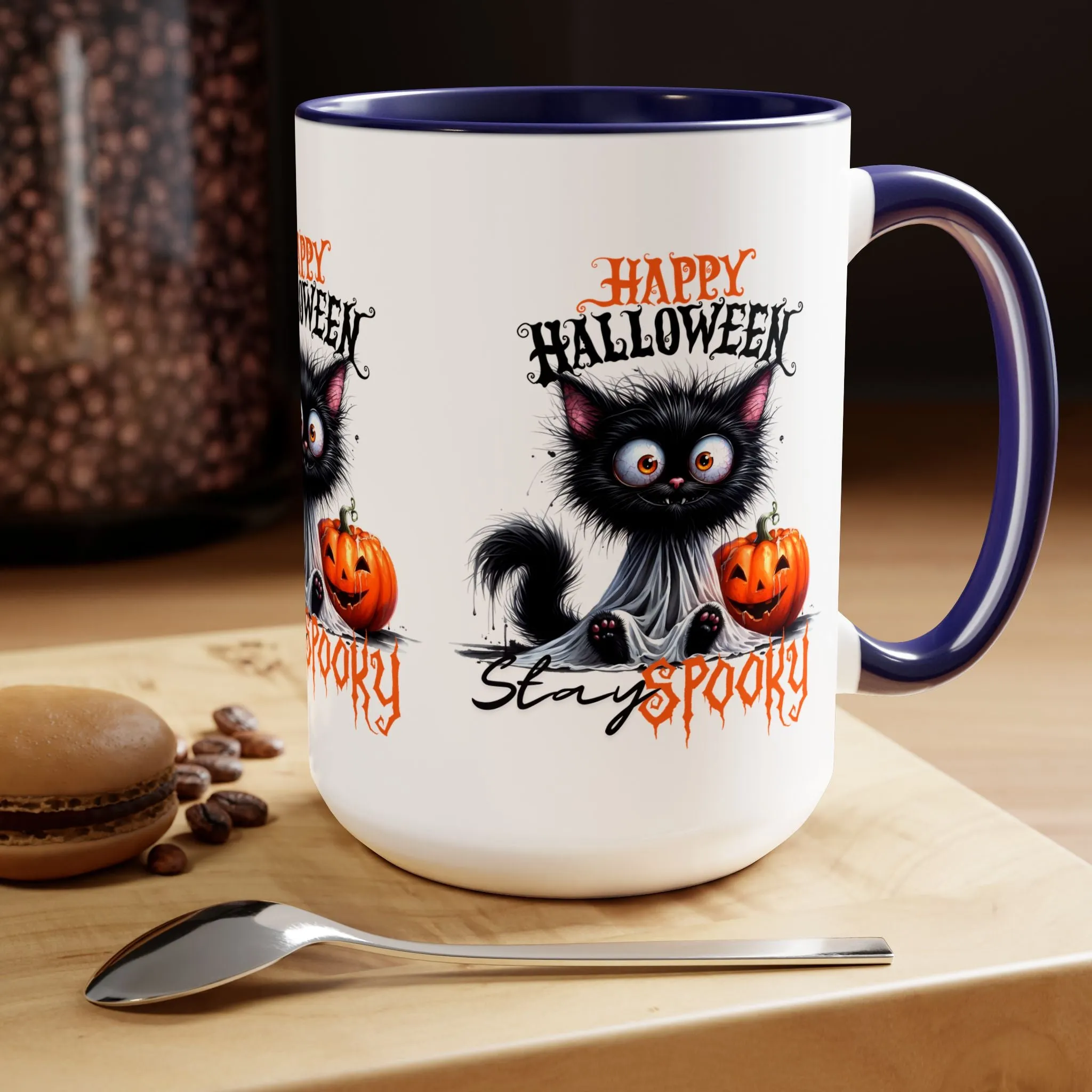 Stay Spooky Happy Halloween Coffee Mug,  Let's Go Halloween Coffee Mug, Trick or Treat Halloween Coffee Mug, Cute Ghost Coffee Mug, Spooky Season Halloween Coffee Mug.