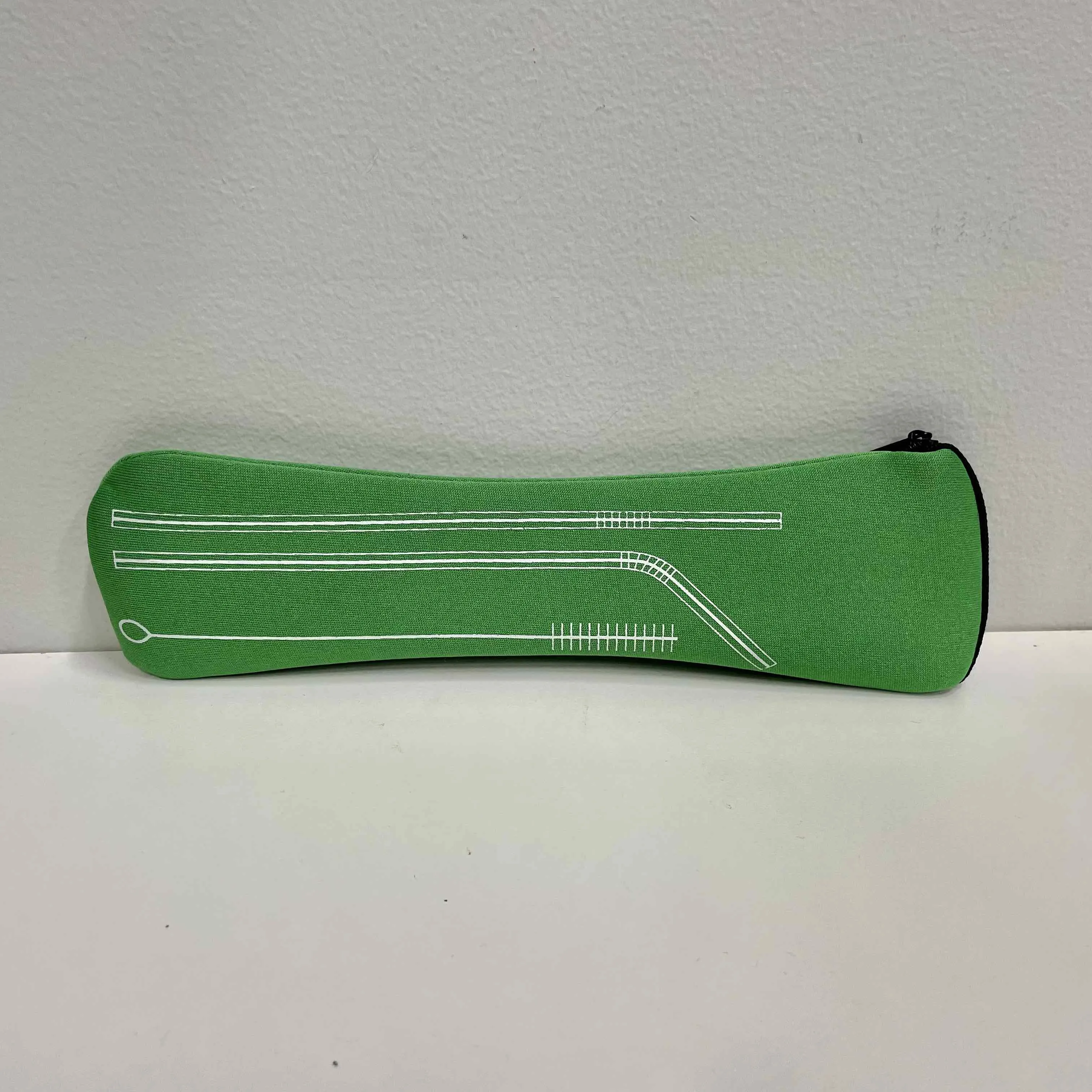 Straw Set Pouch Green 4pc